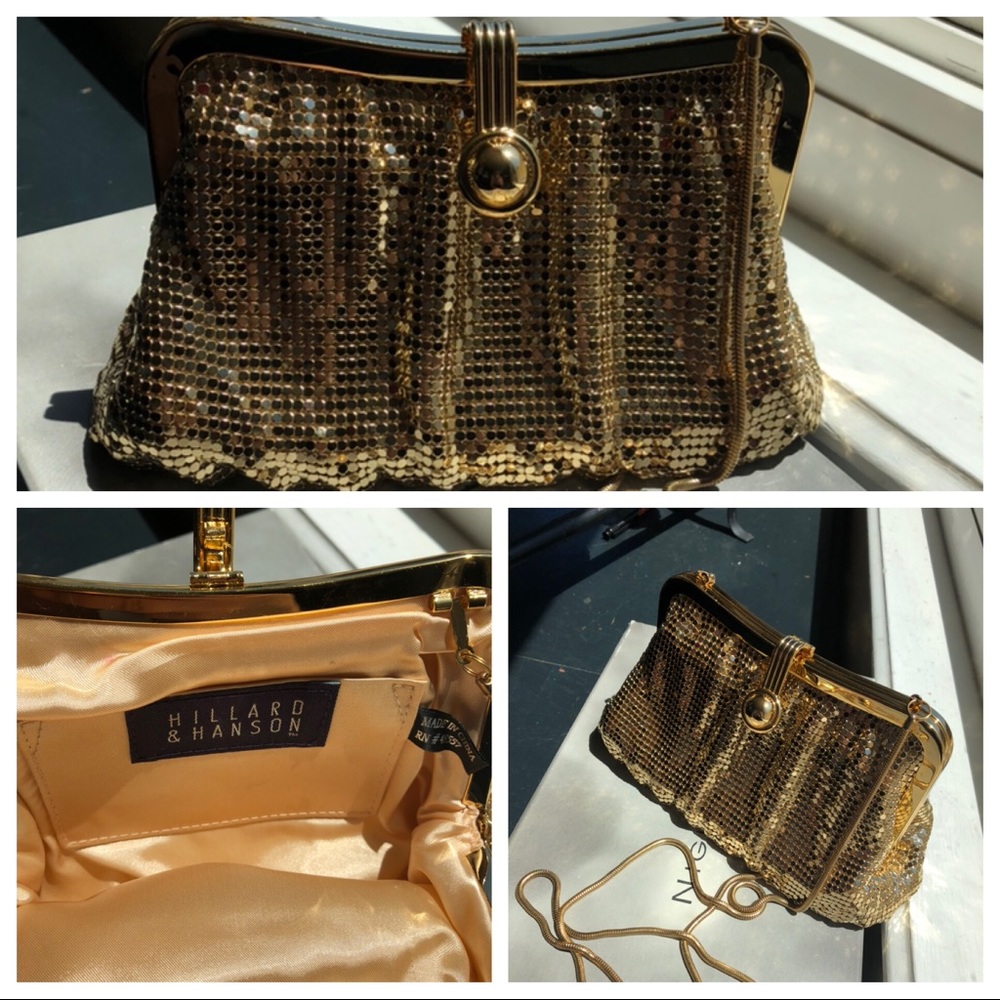 Classic style Gold chainmail evening purse